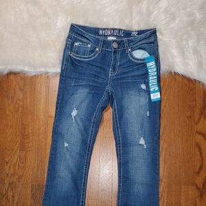 Hydraulic Lola Slim Bootcut Jeans with Distressed Details